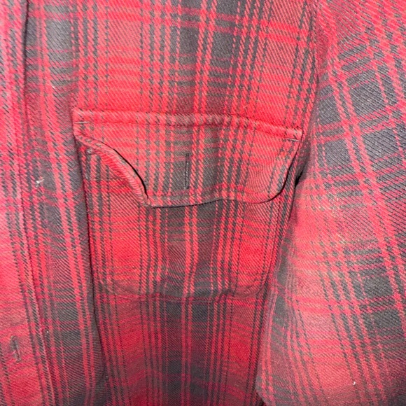 Vtg Eddie Bauer Insulated Flannel Jacket - Red/Gray Mens XL - Picture 7 of 9